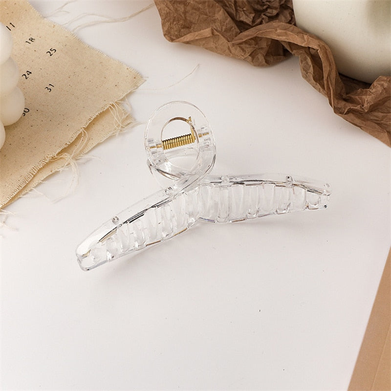 New 13cm Oversized Hair Claw Shark Clips Shiny Colorful Cross Grab Clip Womans Girl Elegant Ponytail Hairpin hair Accessory